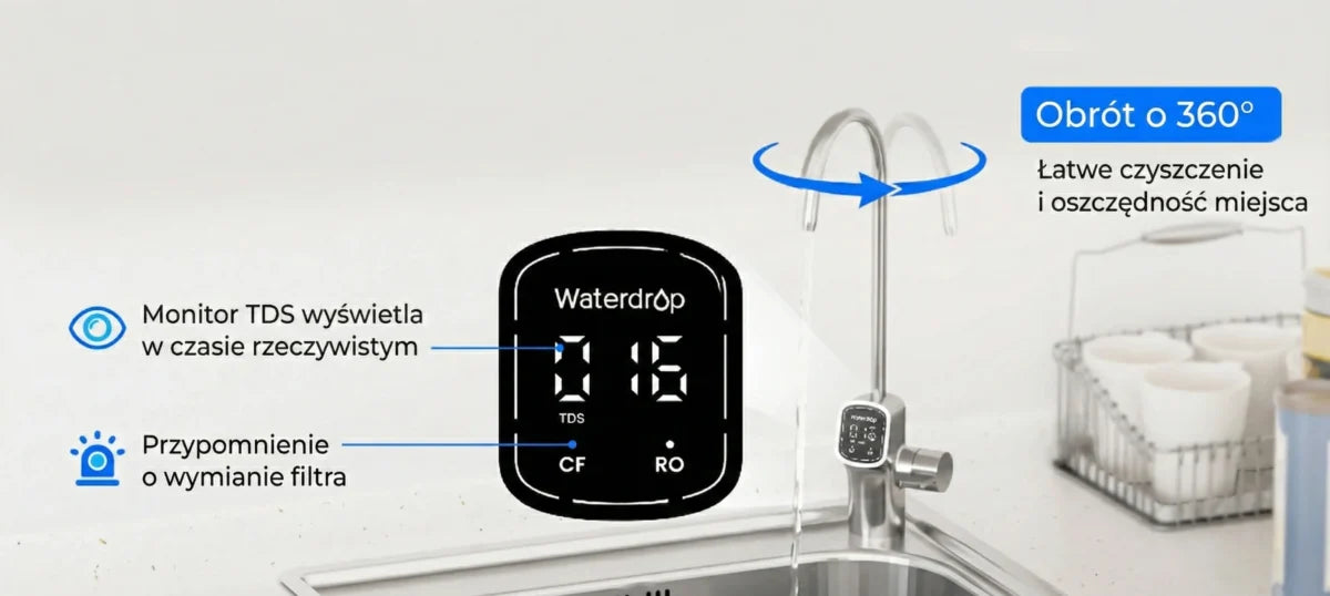 Waterdrop G5P700A – nowoczesny filtr odwróconej osmozy z mineralizacją