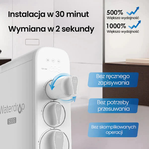Waterdrop G3P600 — bezzbiornikowy filtr wody pod zlew z odwróconą osmozą (RO)